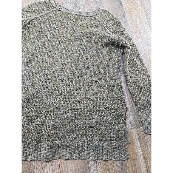 Free People FP Women's S Moss Green Loose Knit Sweater Boho Acrylic Wool Blend - Picture 8 of 10